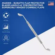 Mannis Buratto Flap Protector 45° Angled Blades Premium Ophthalmic Instruments