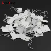 100PCS White Kraft Paper Price Tags with String 26x13mm Jewelry Label Favour