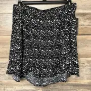 Eye Candy Junior Plus Pull On Black/White Rayon Skirt Size 3X NWT
