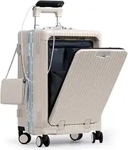 [Nobl Travel] Zipperless Carry On Suitcase - Noble Travel Suitcase Unbreakable Carry On Luggage 22x14x9 Airline Approved - Polycarbonate Shell, Aluminum Frame, Dual TSA Locks, 360° Spinner Wheels,