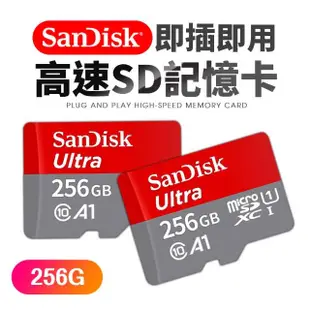 【SanDisk 晟碟】256GB Ultra microSDXC C10記憶卡150MB/s(SDSQUAC-256G-GN6MN)