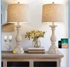Table Lamp Set of 2 with USB A &USB C Charging Ports BOBOMOMO