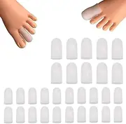 30 Pieces Gel Toe Caps, Silicone Toe Protector Toe Covers to Protect from Rubbing, Ingrown Toenails, Corns, Blisters, Hammer Toes and Other Painful Toe Problems