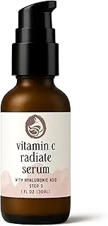Vitamin C Serum for Face with Hyaluronic Acid, Best Anti Ageing Serum on Face, Skin, Eye - Vegan Amino Complex - Natural & Organic - For Acne, Anti Wrinkle, Fine Lines, Fades Age Spots - 30ml by Foxbrim