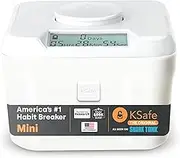Time Lock Safe - Phone Safe Box with Timer, Timed Lock Box for Snacks & Valuables - KSafe Time Locking Container for Improved Self-Control (Mini, White Lid + 3.0” White Base)