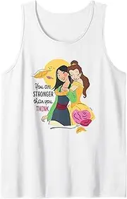 [Disney] Princess Mulan & Belle Stronger Than You Think Tank Top