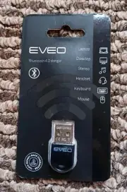 EVEO Bluetooth 4.0 Dongle USB Windows PC Headset Keyboard Mouse New!