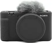 TYUANDOUER ZV-1 ZV1 Case, Silicone Protective Case for Sony ZV-1 ZV1 Digital Camera, Anti-Scratch Soft ZV1 ZV-1 Camera Case Cover - Black