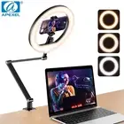 APEXEL LED Ring Light Dimmable Lighting Kit Phone+Selfie Tripod Makeup Live Lamp