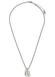 Paul Smith Dog tag Logo Necklace - Silver ONE SIZE