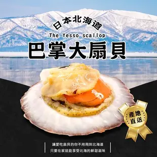 【魚有王】日本北海道帶卵扇貝300gX10包/組(共3KG)