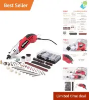170W Rotary Tool Kit with 121 Dremel-Compatible Accessories for DIY Mastery