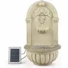 Potenza Fountain Solar Powered Water Feature Wall Mount or Freestanding LED