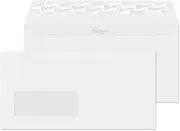 Blake Premium Business DL 110 x 220 mm 120 GSM Peel and Seal Window Wallet Envelopes (91884) Diamond White Laid - Pack of 500