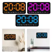 Digital Clock, LED Alarm Clock, Desk, Large Screen Display Electronic Clock Wall