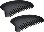 Healeved Natural Stone Scalp Massage Comb Hair Comb for Women Men Black for Hair Smoothing Relaxing Massage