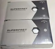 Callaway Superfast 2022 Golf Balls (White, 2×15pk) NEW