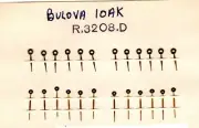 BULOVA 10AK, Hour & Minute Hands GILT STICK 1 Hour & 1 Minute