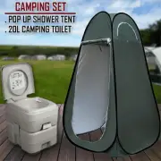 20L Outdoor Portable Toilet Camping Shower Tent Shower Bag Pop Up Change Room WG