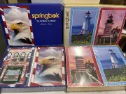 Springbok Playing Cards 4 decks NEW in BOX Lighthouse, America Eagle Firehouse