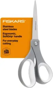8 Inch Softgrip Scissors Straight, Stainless Steel