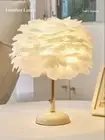 Feather Ceramic Table Lamp Romantic Decorative Bedside Lamp AU Plug