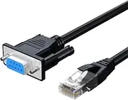 9.8FT DB9 to RJ45 Cat5 Ethernet LAN Console Cable, RJ45 Male to 9 pin Serial RS232 DB9 Female Rollover Console Cable