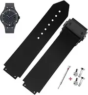 [KAMIU] 19mm 21mm 25mm Rubber Watch Strap with Replacement Band Tool for Hublot Big Bang