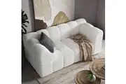 3 Seater Boucle Sofa White
