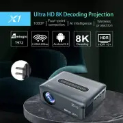 Ultra HD 8K Decoding Projection 1080p Android Movie Projector Home HDMI USB USA