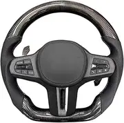 Carbon Fiber Sports Car Steering Wheel With Paddle Compatible With BMW G Series G30 G20 G37 G90 G32 G35 G25 F90 M1 M2 M3 M5 M4 X1 X3(C-Class W205 19-21)