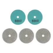 5pcs 3" Grit 5000 Diamond Polishing Pad Wet/Dry for Stone Concrete Marble Quartz