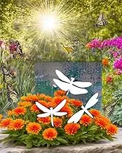 Three Dragonflies Flexible Vinyl Safety Screen Magnets: Double-Sided. White-Easier to See Day. Decorative. Helps to Stop Walking into Screens, for Non-RETRACTABLES, Avg Sizes; 6" x 4"