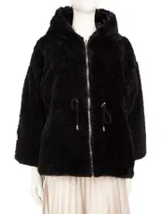 Black Faux Fur Reversible Coat
