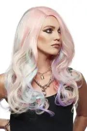 Manic Panic Unicorn Dream Queen Wig Heat Styleable Ladies Fancy Dress Wig White