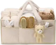Baby Diaper Caddy Organizer Nappy Caddy Storage Basket for Wipes Portabl