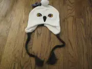 Harry Potter Hedwig Figural Pom Tassel Beanie Hat New!