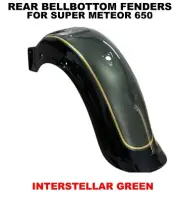 "BELLBOTTOM FENDER,INTERSTELLAR GREEN" REAR FIT FOR R.E SUPER METEOR 650