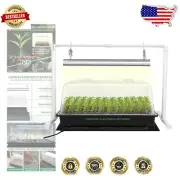 Indoor Seed Starter Kit with 1020 Tray, Grow Light and Adjustable Heat Mat