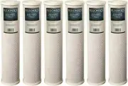 Bluonics 6-PK Carbon Block 20 x 4.5" Whole House Charcoal Water Filters 5 Micron