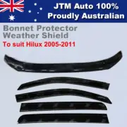 Bonnet Protector & Weathershields Window Visors to suit Toyota Hilux 2005-2011 (for: Toyota)