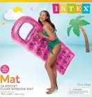 Intex 18-Pocket Suntanner Inflatable Pool Lounge 74" x 28" 1 Pack Pink Brand New