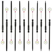 12PCS 6" Long S2 Steel Torx Drill Bit Set with Case, Tamper Proof, Magnetic Tips