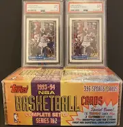 1993-94 Topps Basketball Set Series 1&2 FACTORY SEALED (2) 1992 PSA 9 Shaq