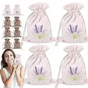 WJnflQN Lavender Bags | Empty Sachet Pouches Lavender Cloth Bag with Drawstring | Soft Linen Lavender Sachets Holder, Freshener Packaging Pouch for Dried Lavender