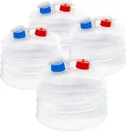 ITRAZ Collapsible Water Container, 4×2.6 Gallon BPA Free Camping Drinking Water Storage Jug Carrier with Spigot, for Hiking Backpacking Outdoors and Emergency, Foldable Portable Survival Canteen