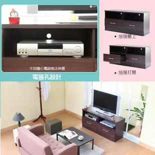 RICHOME TV150 爵士雙抽4呎電視櫃-2色 電視櫃 收納櫃 置物櫃