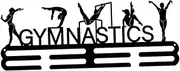 Ｓｉｍｈｏａ Sports Medal Wall Hanger, Iron Art Medal Organizer, Gymnastics Award Hook Display Metal Wall Mounted Rack,