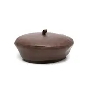 [Ruslan Baginskiy] Ruslan Baginskiy Leather Beret S BROWN