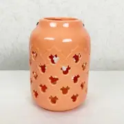 Disney Minnie Mouse Peach Orange Ceramic Garden Porch Lantern Summer